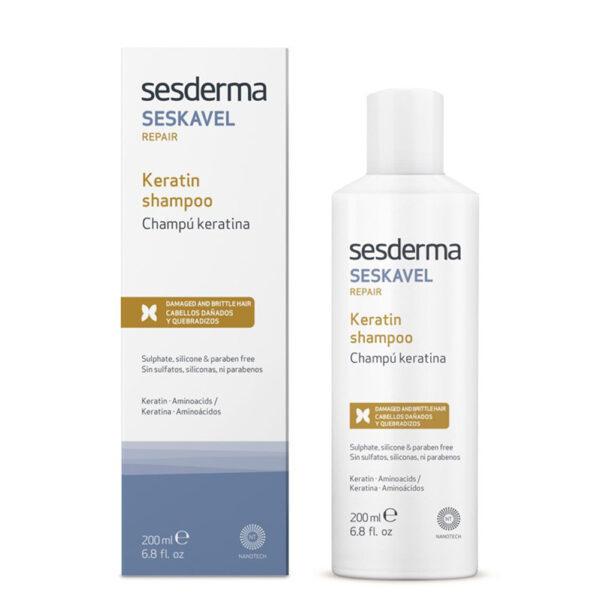 Шампунь відновлювальний із кератином SeSDerma Seskavel Repair 200 мл