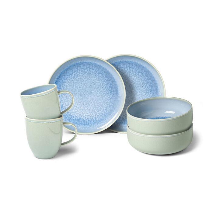 Набор посуды для завтрака Villeroy & Boch Crafted Blueberry 6 предметов Бирюзовый (1951699071)