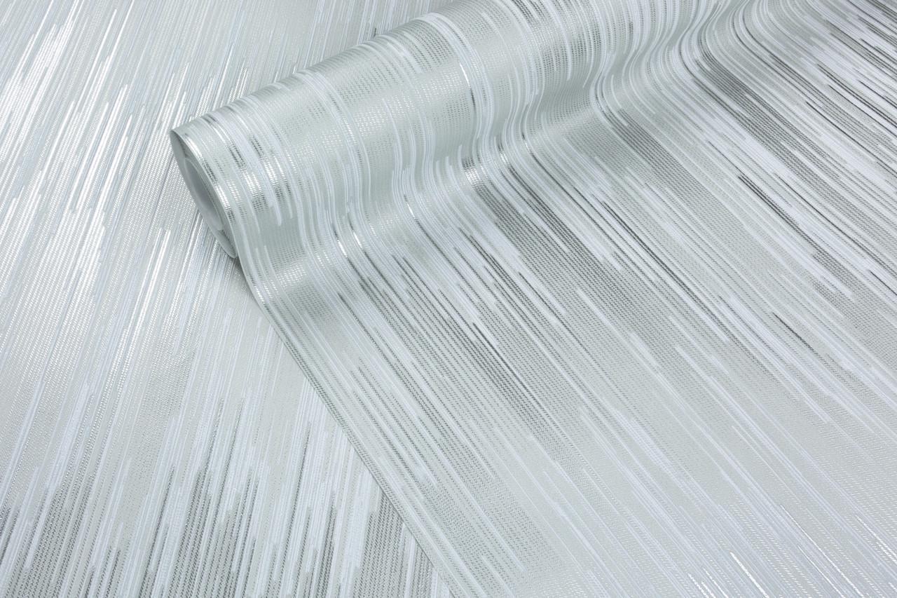 Обои флизелиновые LS Vinil Rains ДХС-1587 Противень вспененный винил 1,06х10,05 м Серебристо-зеленый