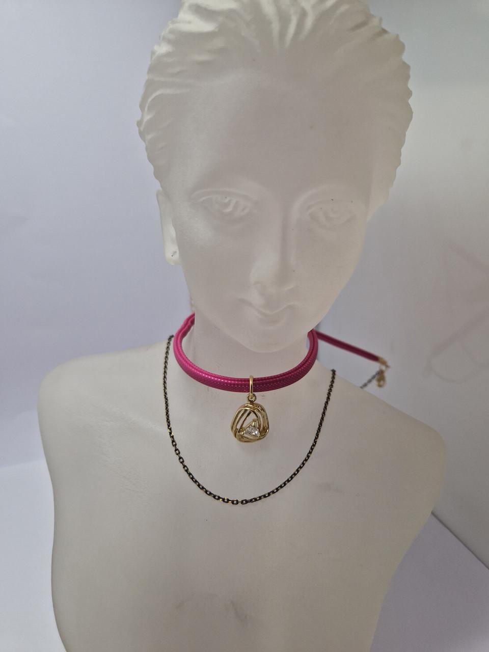 Чокер с подвеской Розовый (1834003240) Чокер с подвеской Розовый (1834003240)