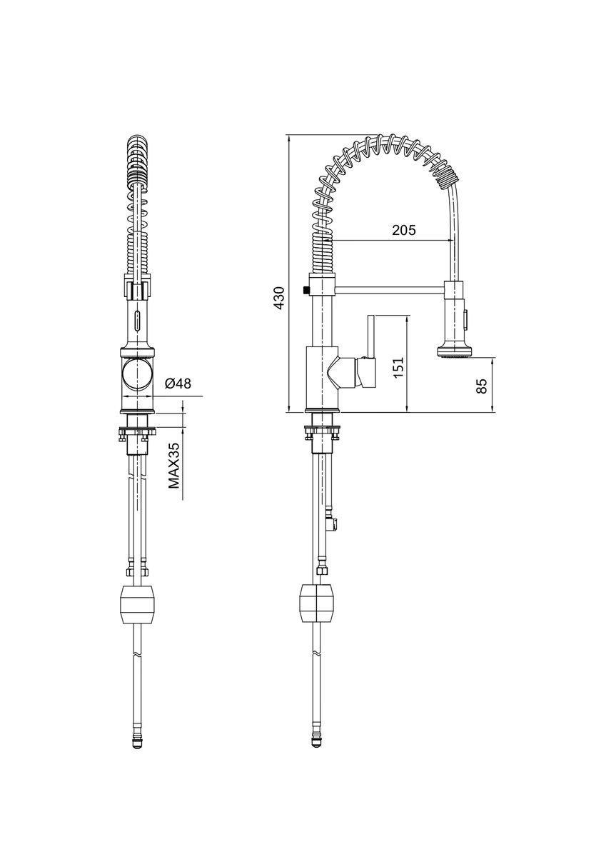 Змішувач для кухні Perla Henry одноважільний латунь (PBZ6912) - фото 2 Змішувач для кухні Perla Henry одноважільний латунь (PBZ6912) - фото 2