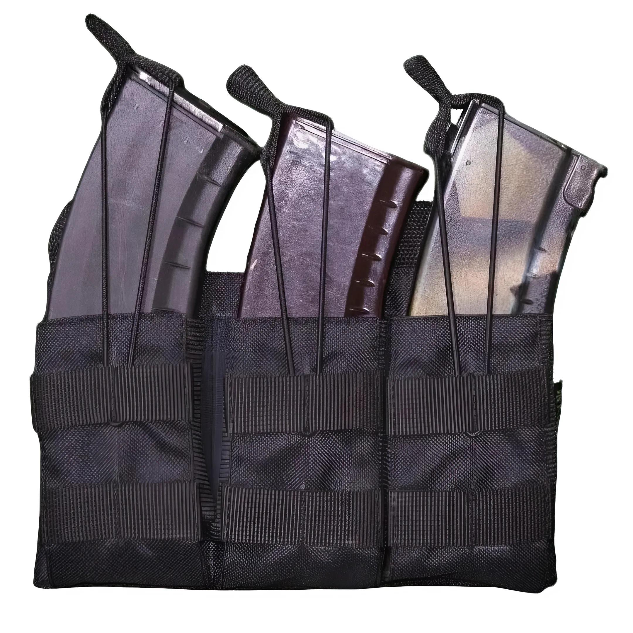 Подсумок под 3 магазина АК Kirasa KI233 из кордуры Черный (614841)