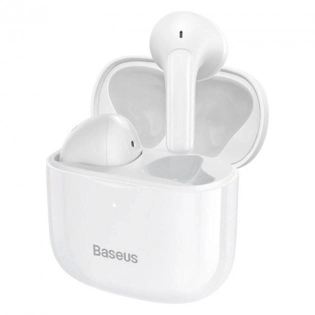 Навушники бездротові Bluetooth Baseus True Wireless Earphones Bowie E3 IP64 BT5.0 35/300 mAh Location OTA White (NGTW080002)