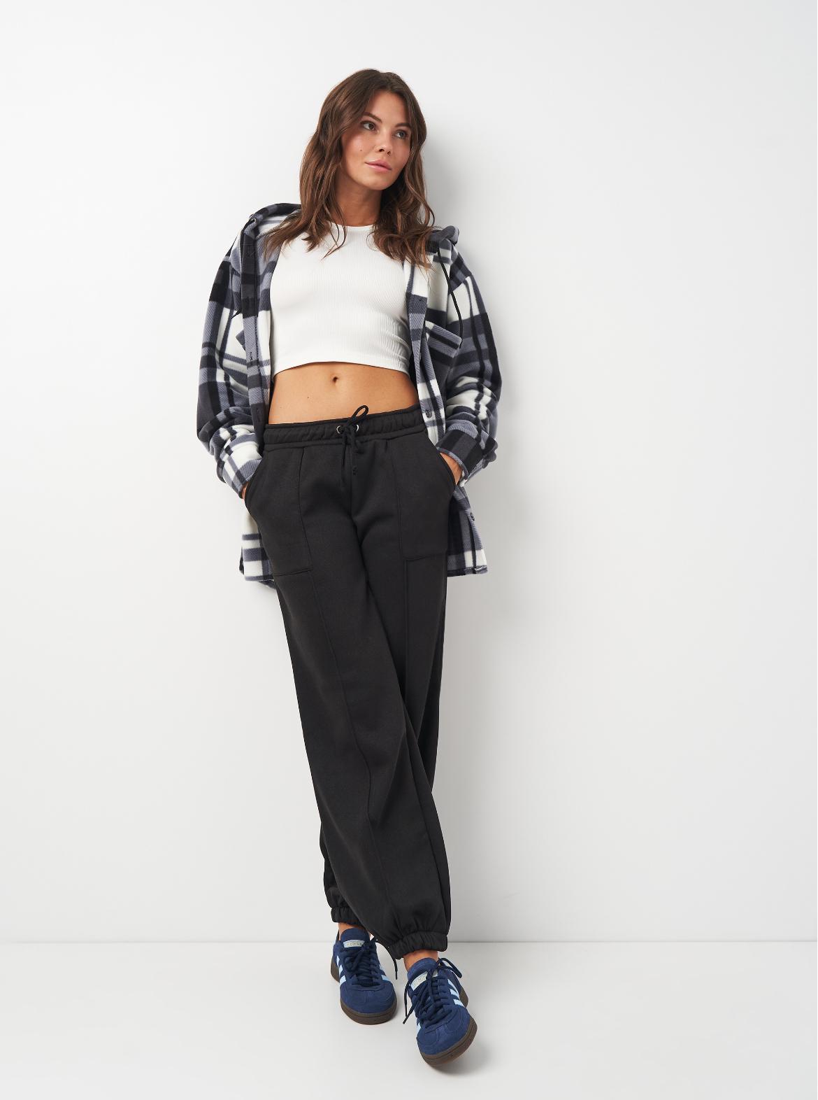 Рубашка женская Рони оверсайз утепленная р. 50 Черный (2288072874) - фото 2