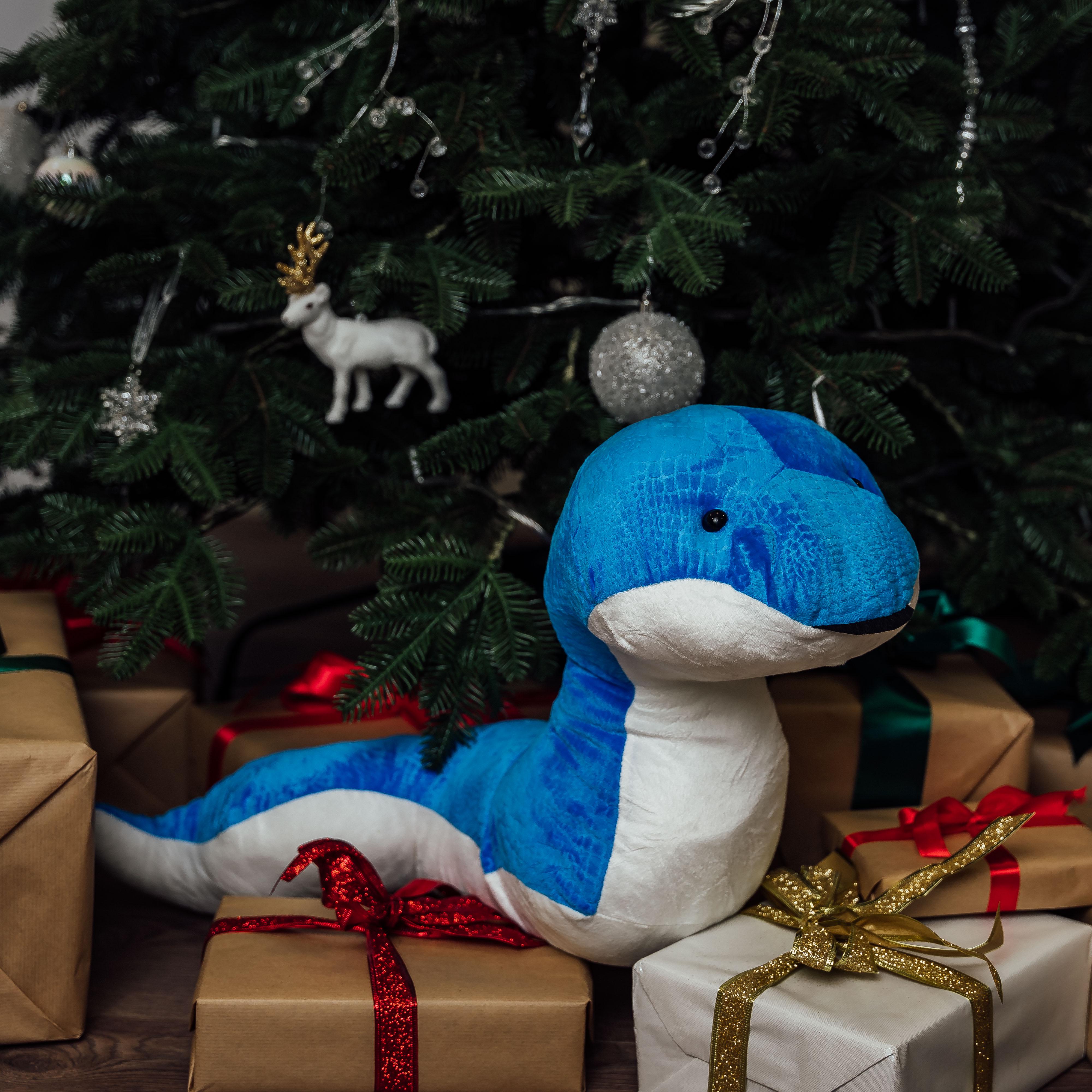 Игрушка-плед детская 140х110 см Светло-синий (87274)