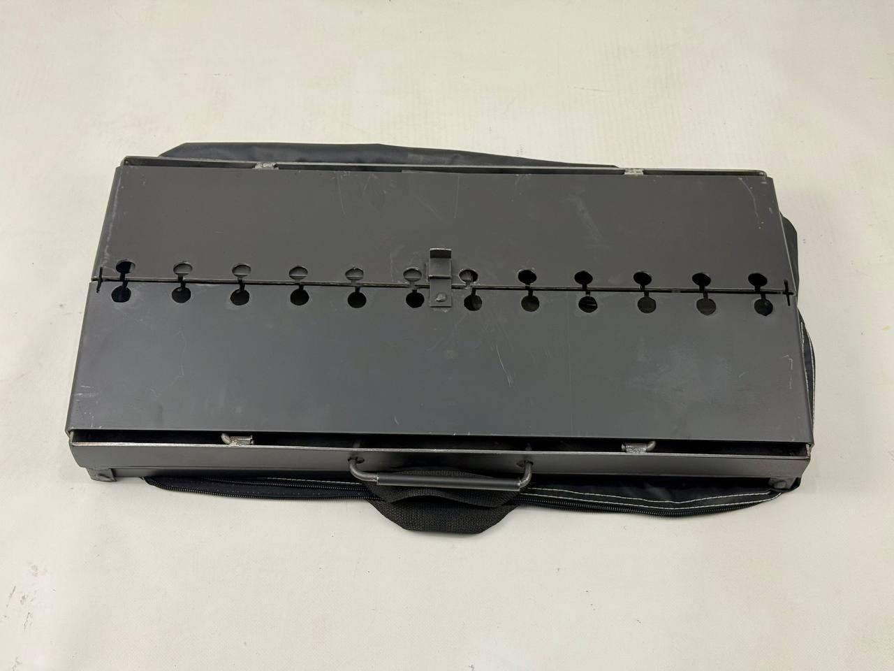 Мангал-валіза з нержавіючої сталі 3 мм з шампурами і підставкою під казан Чорний (21-10-MG-5066) - фото 4