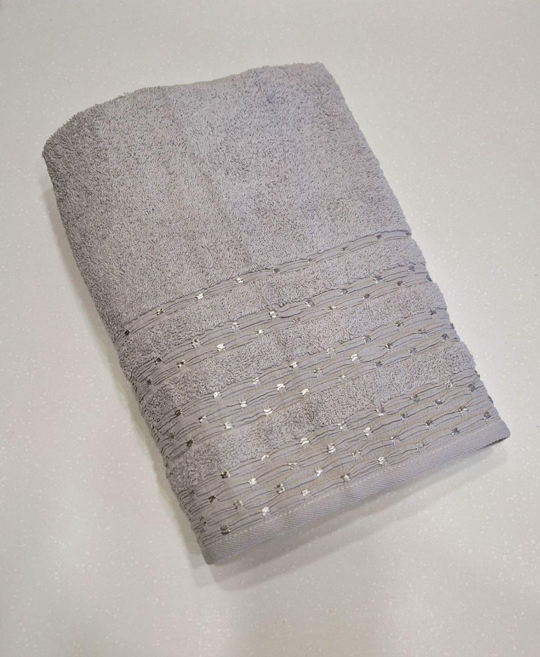 Полотенце махровое Cestepe VIP Cotton Сауна 90x150 см Светло-серый (390)