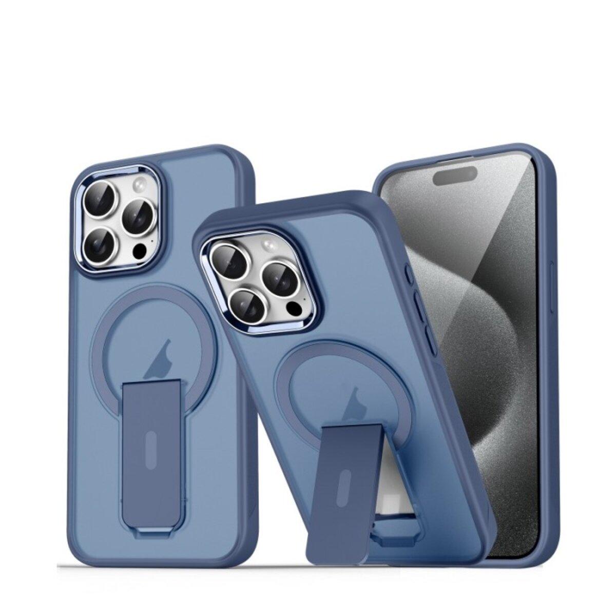 Противоударный чехол с подставкой Cosmic Magnetic Stand for Apple iPhone 15 Pro Blue