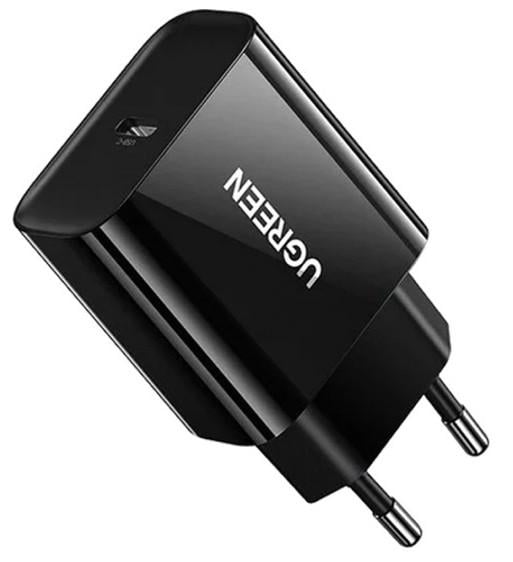 Зарядное устройство сетевое UGREEN CD137 Fast Charging Power Adapter with PD QC4.0 20W 3A Черный (1866256036)