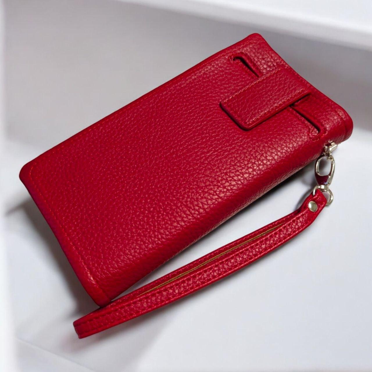 Гаманець жіночий великий м'який на змійці Saralyn 20х10 см Червоний (C-8772) - фото 3
