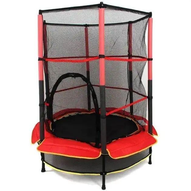 Батут дитячий для дому TILLY із захисною сіткою d140 см h160 см до 100 кг (BT-RJ-0072) - фото 2 Батут дитячий для дому TILLY із захисною сіткою d140 см h160 см до 100 кг (BT-RJ-0072) - фото 2