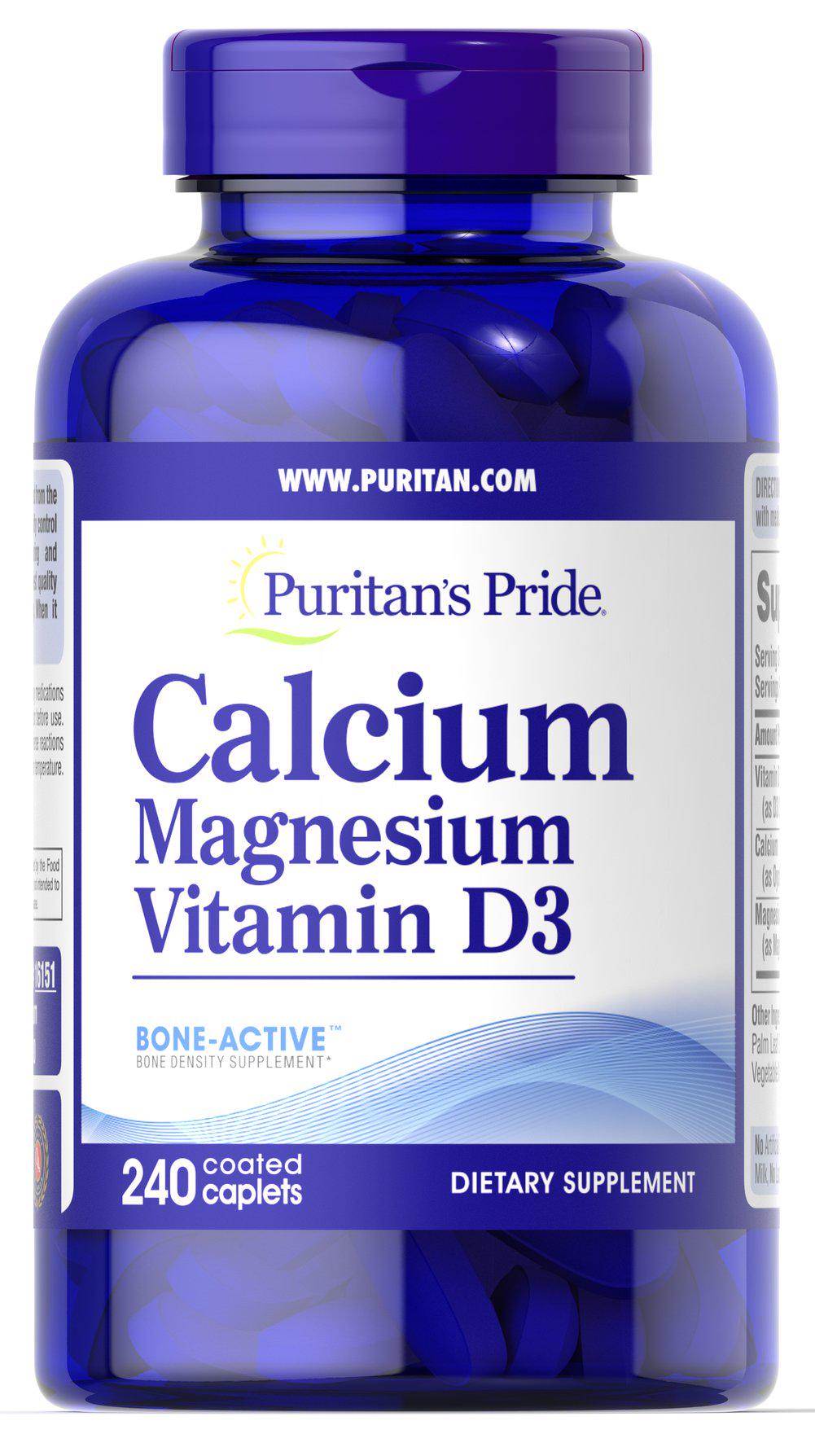 Мікроелемент кальцій Puritan's Pride Calcium Magnesium with Vitamin D 240 капсул (000013284)
