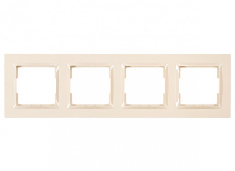 Рамка 4-я горизонтальная Luxel Jazz Кремовый (9324)