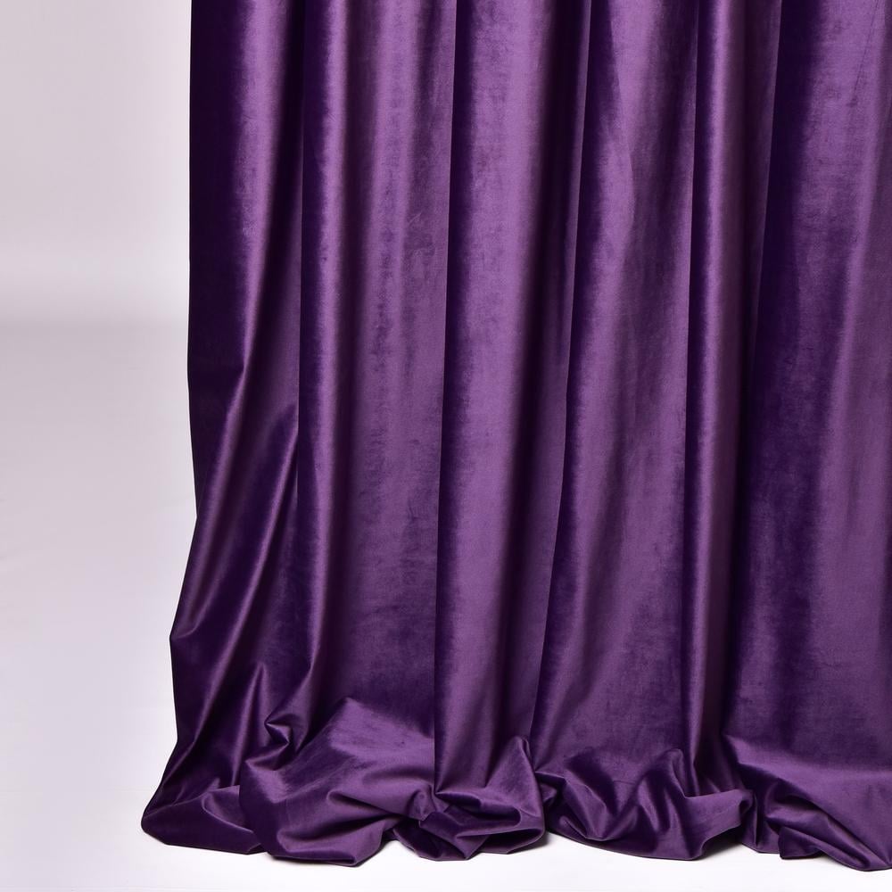 Ткань портьерная однотонная Бархат V-20 Фиолет (25429)