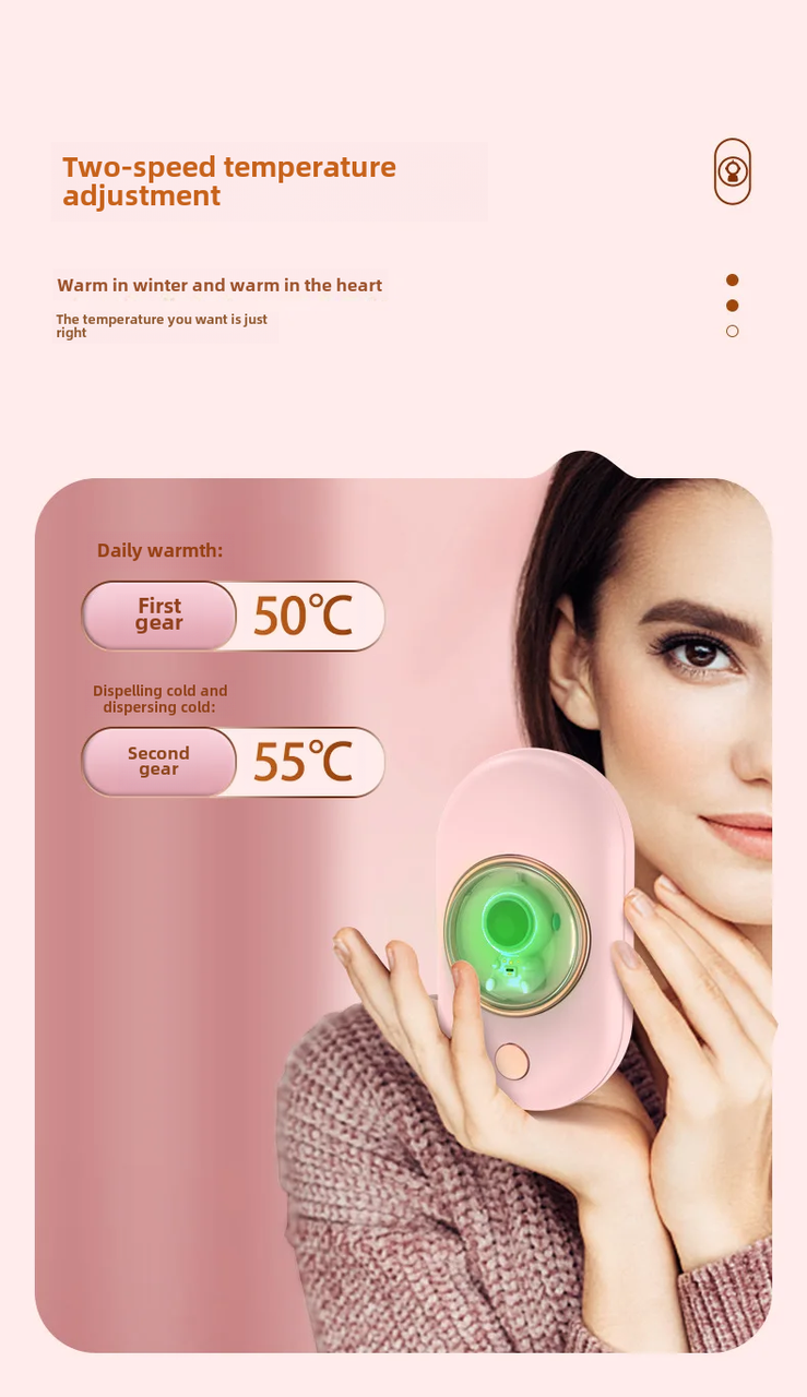 Грелка для рук USB Type-C аккумуляторная Розовый - фото 5 Грелка для рук USB Type-C аккумуляторная Розовый - фото 5