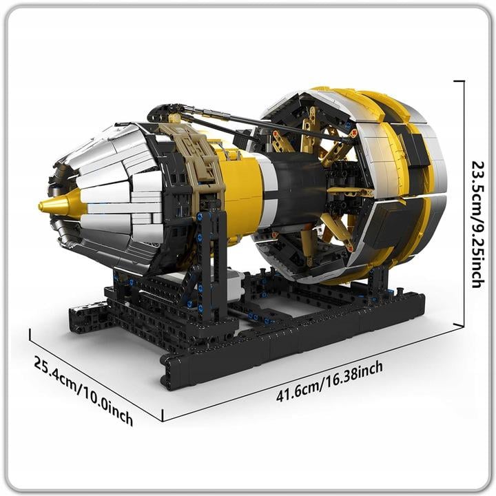 Конструктор Motorised Turbine Engine Mould King Авиационный двигатель 2256 дет. (25471078) - фото 3 Конструктор Motorised Turbine Engine Mould King Авиационный двигатель 2256 дет. (25471078) - фото 3