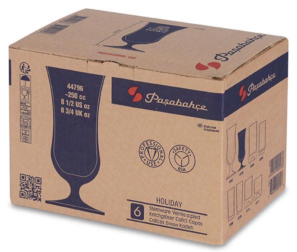 Набор бокалов для коктейлей Pasabahce Holiday 6 шт. 250 мл - фото 7 Набор бокалов для коктейлей Pasabahce Holiday 6 шт. 250 мл - фото 7