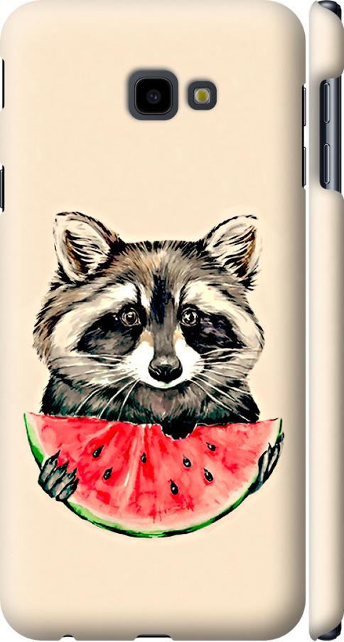 Чехол на Samsung Galaxy J4 Plus 2018 Енотик с арбузом (4605m-1594-42517)