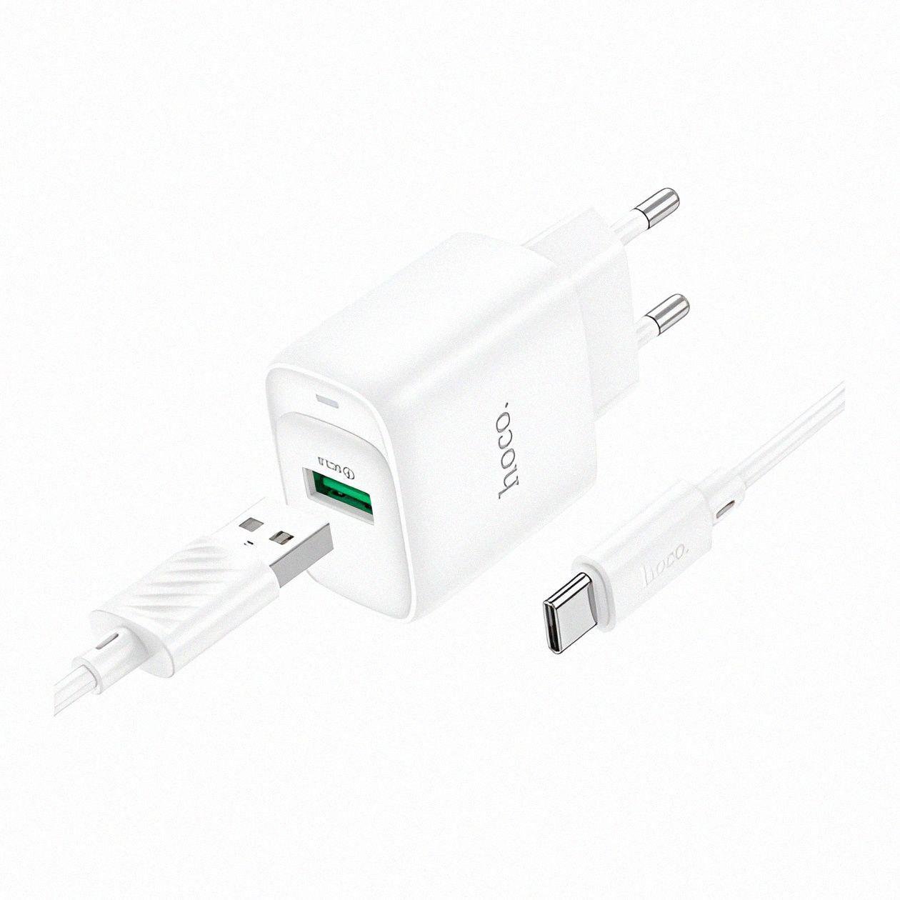 Зарядное устройство Hoco C140A-5 QC3.0 18 Вт с кабелем Type-C