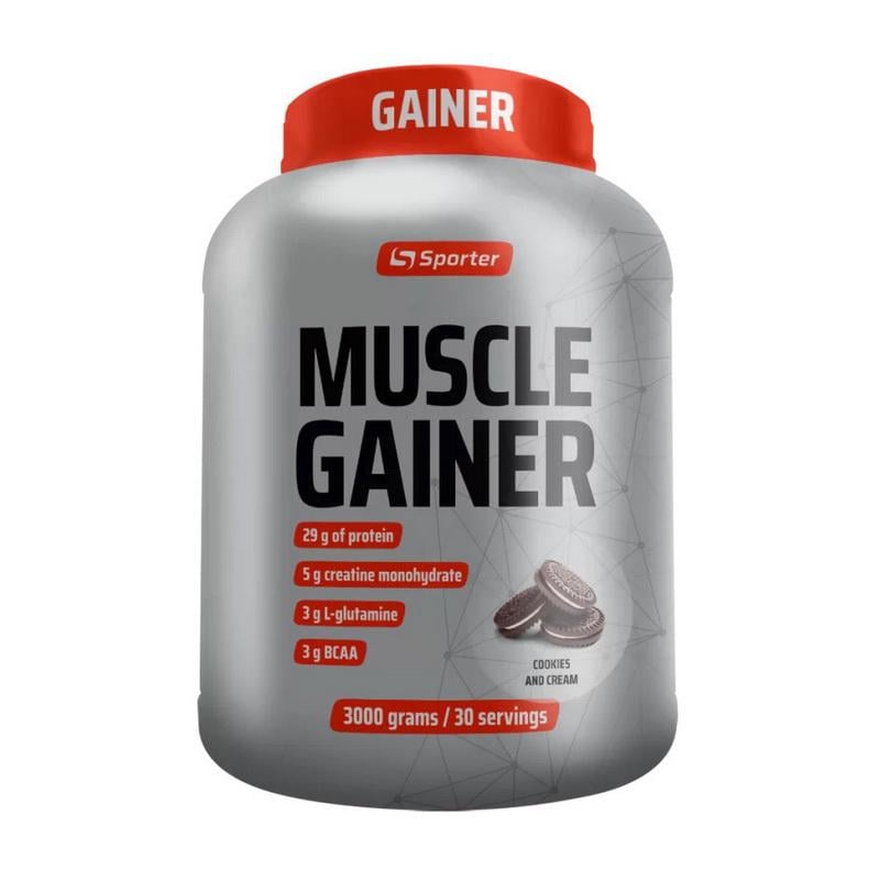 Гейнер Sporter Muscle Gainer 3 кг Печенье с кремом