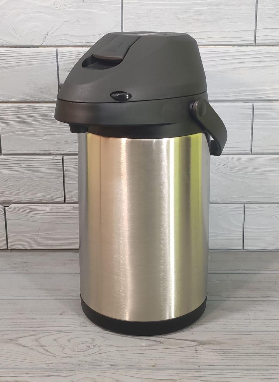 Термос с помповым насосом Stenson MT-0950 из нержавеющей стали 4 л - фото 2 Термос с помповым насосом Stenson MT-0950 из нержавеющей стали 4 л - фото 2