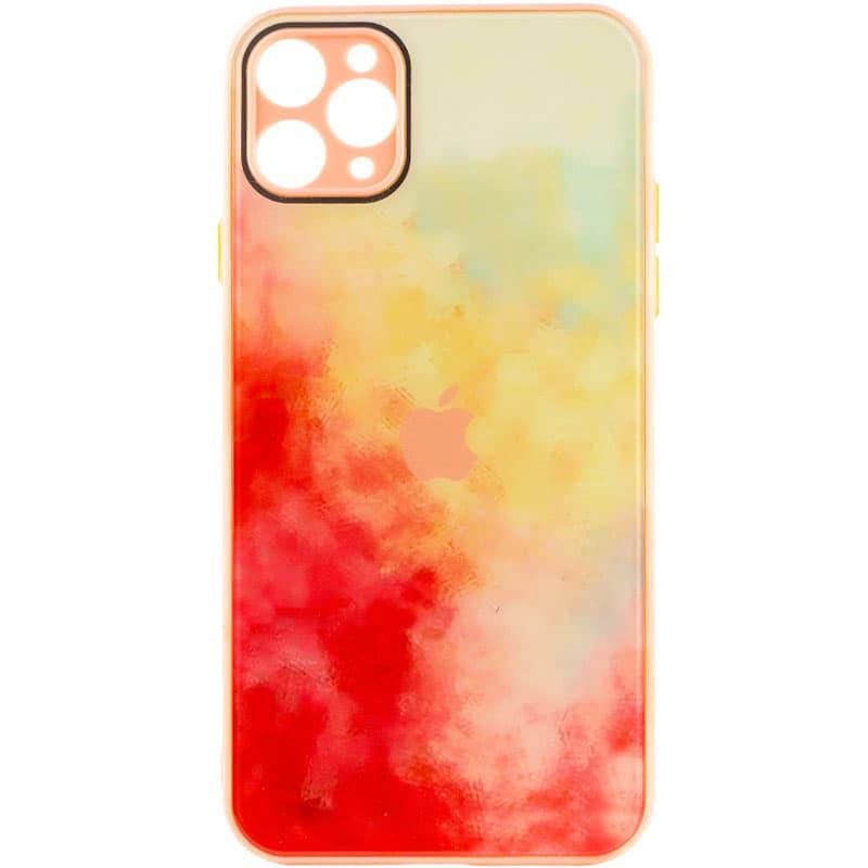Противоударный чехол TPU+Glass Impasto abstract для Apple iPhone 11 Pro 5.8" Red yellow