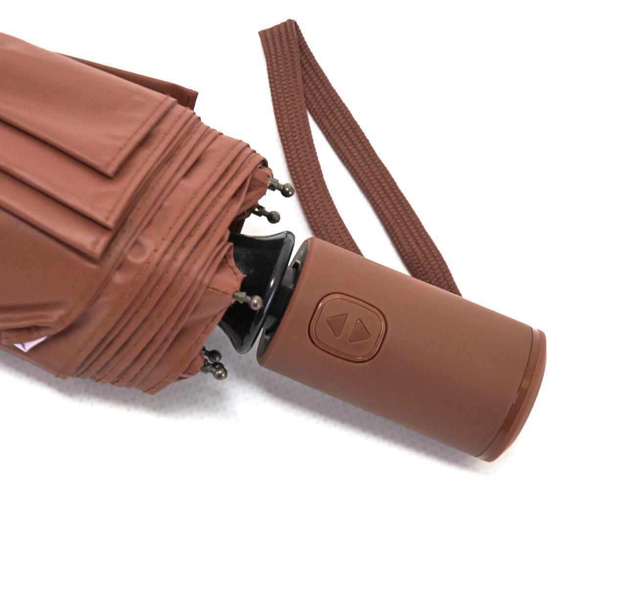 Парасолька автоматична жіноча Unique з квітами 9 спиць Коричневий (3009) - фото 6 Парасолька автоматична жіноча Unique з квітами 9 спиць Коричневий (3009) - фото 6