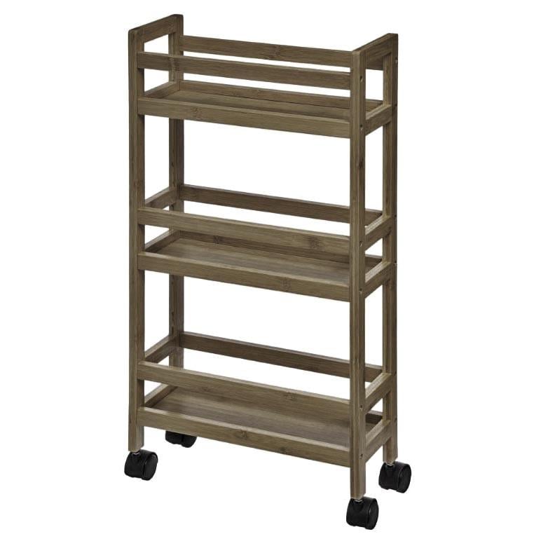 Этажерка для ванной из дерева на колесиках Олдаси Палисандр (АБТ-003002)