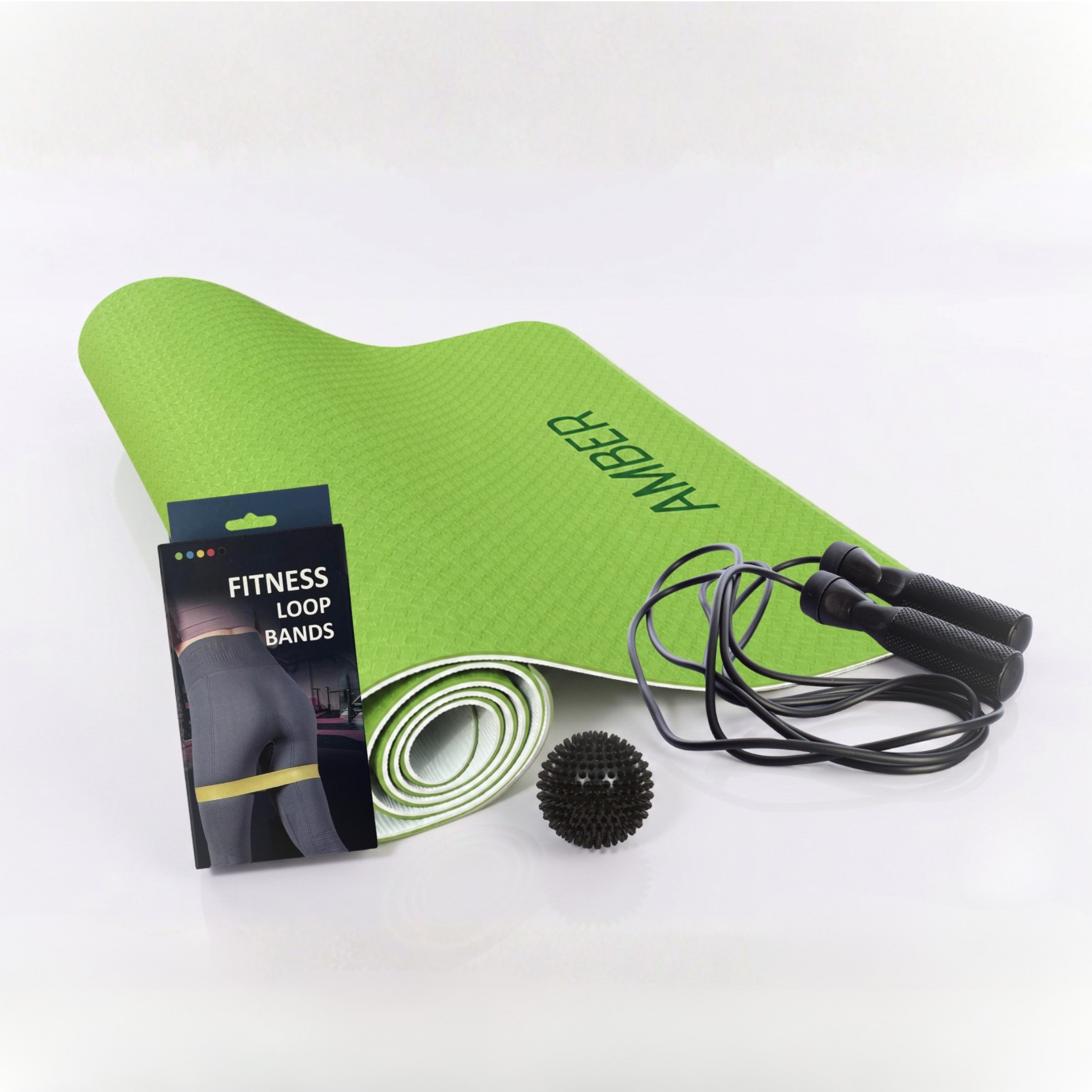 Набор для фитнеса Amber Fitness Time Оливковый (set-FT4o) Набор для фитнеса Amber Fitness Time Оливковый (set-FT4o)