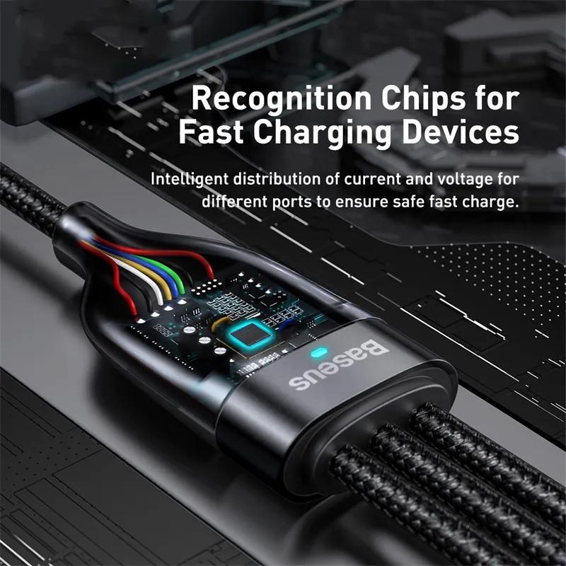 Кабель Baseus 100w Type-C/Lightning/microUSB USB/Type-C 1,2 м (25397418) - фото 5 Кабель Baseus 100w Type-C/Lightning/microUSB USB/Type-C 1,2 м (25397418) - фото 5