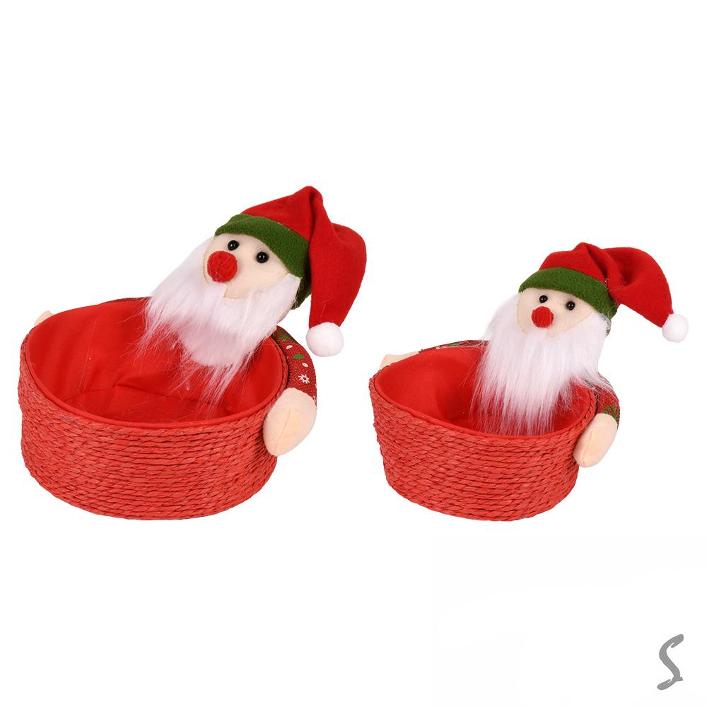 Корзина новогодняя 2 шт. 14/17 см (R34192) - фото 2 Корзина новогодняя 2 шт. 14/17 см (R34192) - фото 2