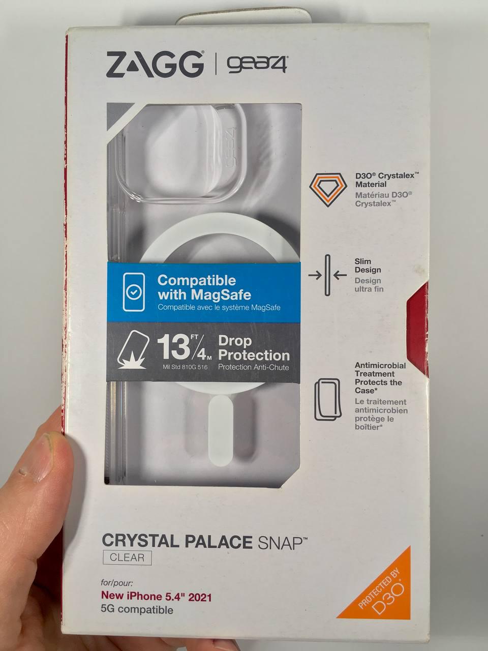 Чохол прозорий протиударний Gear4 Crystal Palace MagSafe Case для Apple Iphone 13 Mini/12 Mini(5.4") Clear - фото 3