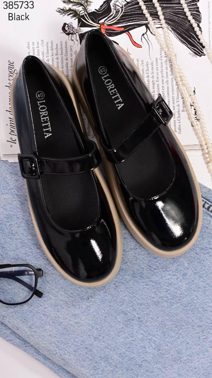 Туфли женские Loretta Е396-7 р. 39 Черный (34179380)