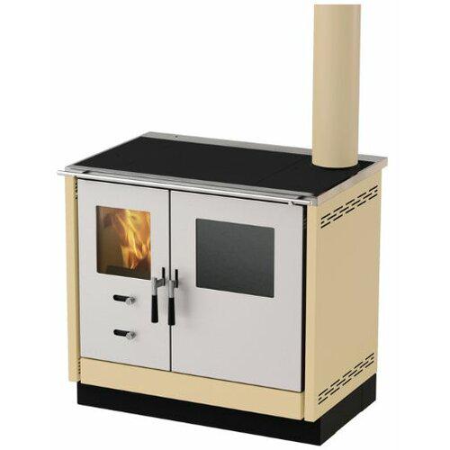 Печь-камин твердотопливная кухонная с духовкой MBS AS LUX 8 кВт Бежевый (CNT00007622)