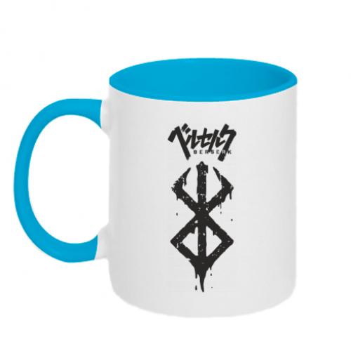 Чашка двухцветная Berserk anime 320 мл Белый с голубым (13460276-33-184925)