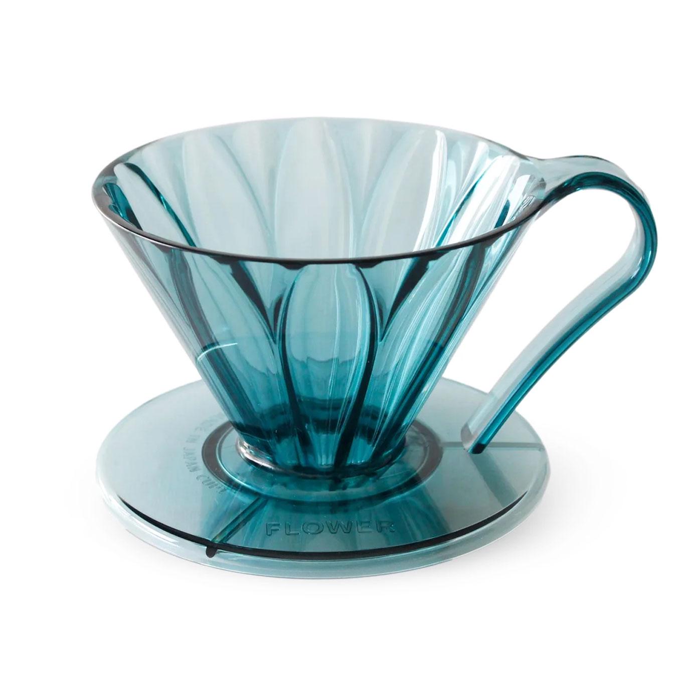 Пуровер CAFEC Tritan Flower Dripper Cup1 Blue/Green (CAFEC TFD-1CBG)