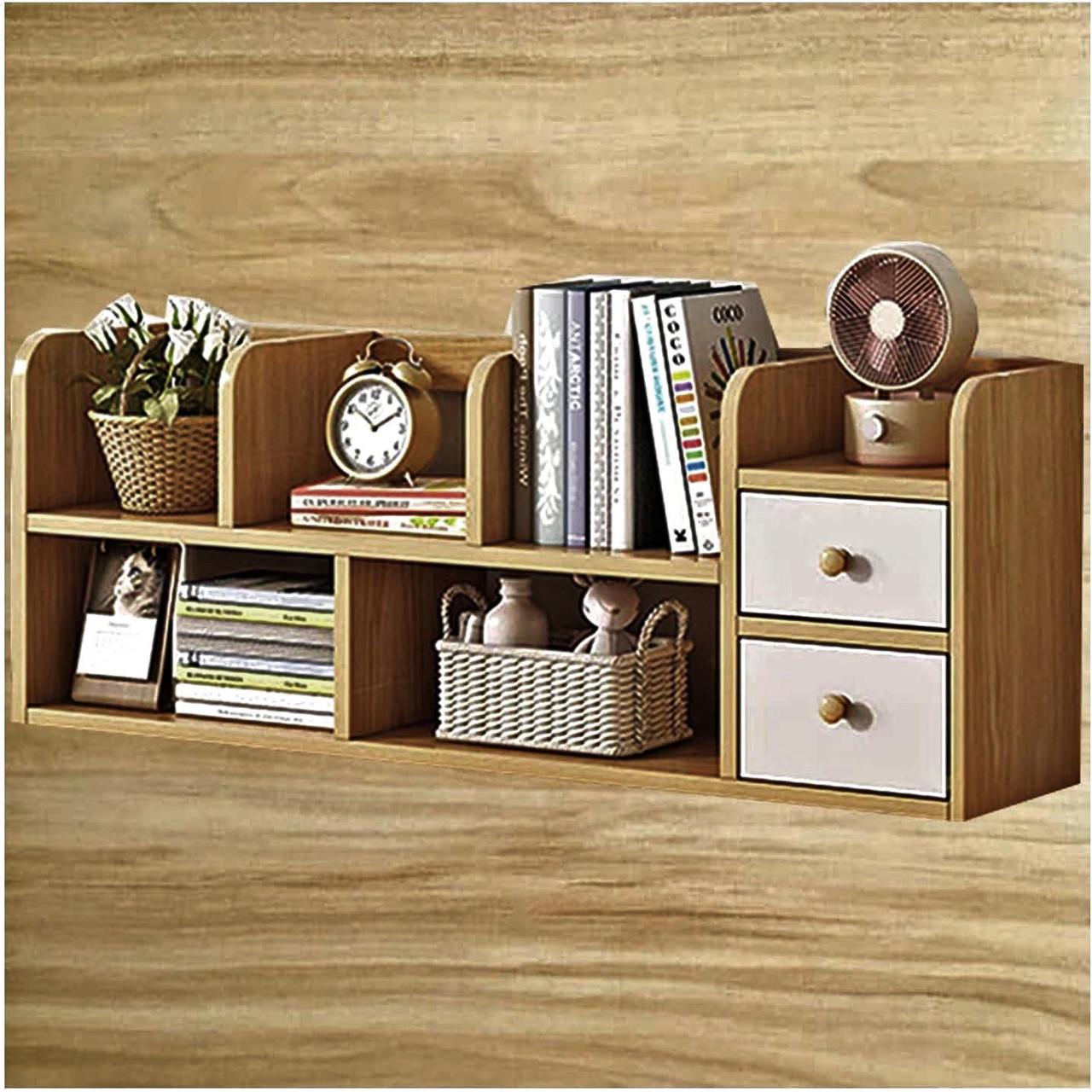 Полка-надстройка настольная из дерева Ремая сиена (АКД-008405)