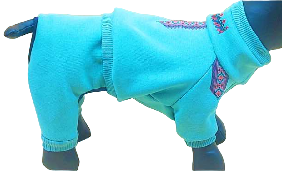 Костюм для кошек и собак Орнамент трикотажная спина 31 см грудь 40-45 см (00000007770)