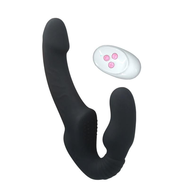 Страпон-фалоімітатор LoveHorn 2в1 і пульт керування (2772309039)