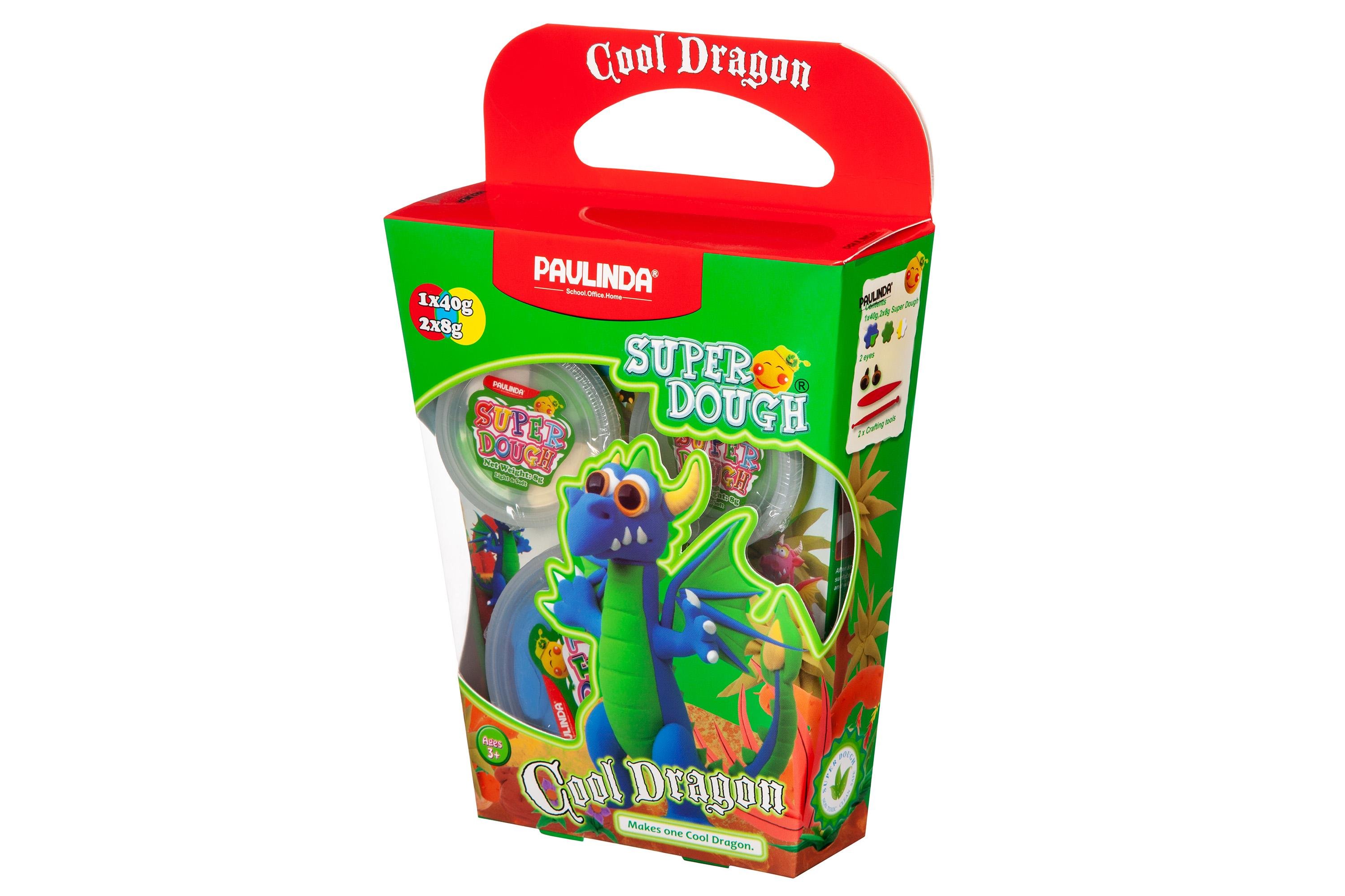 Маса для ліплення Paulinda Super Dough Cool Dragon Синій (PL-081378-16)