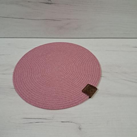 Плейсмат из хлопкового шнура под горячее 20 см Лиловый