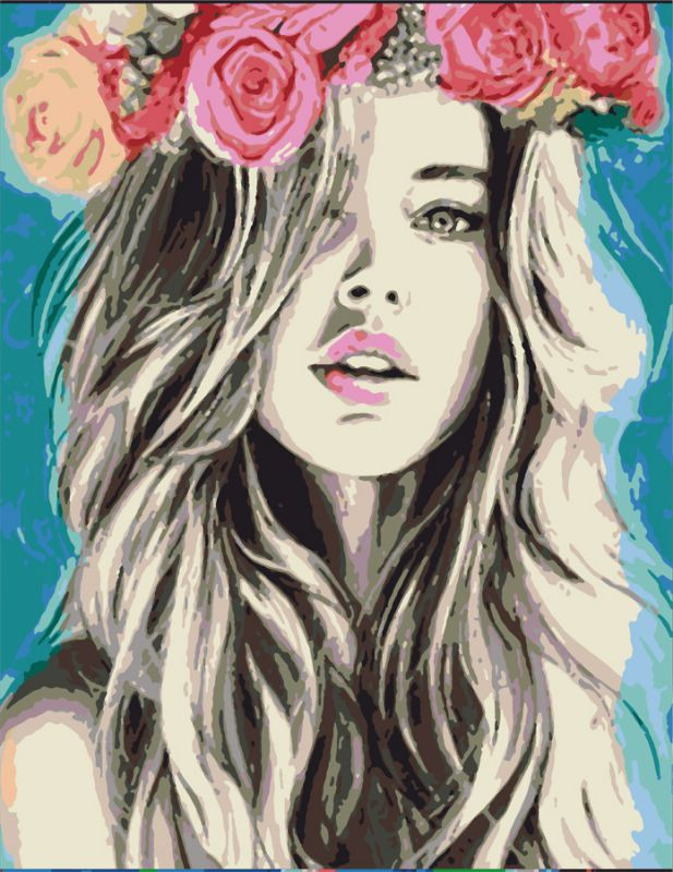 Картина по номерам Rosa Девушка-весна 35х45 см (N0001397)