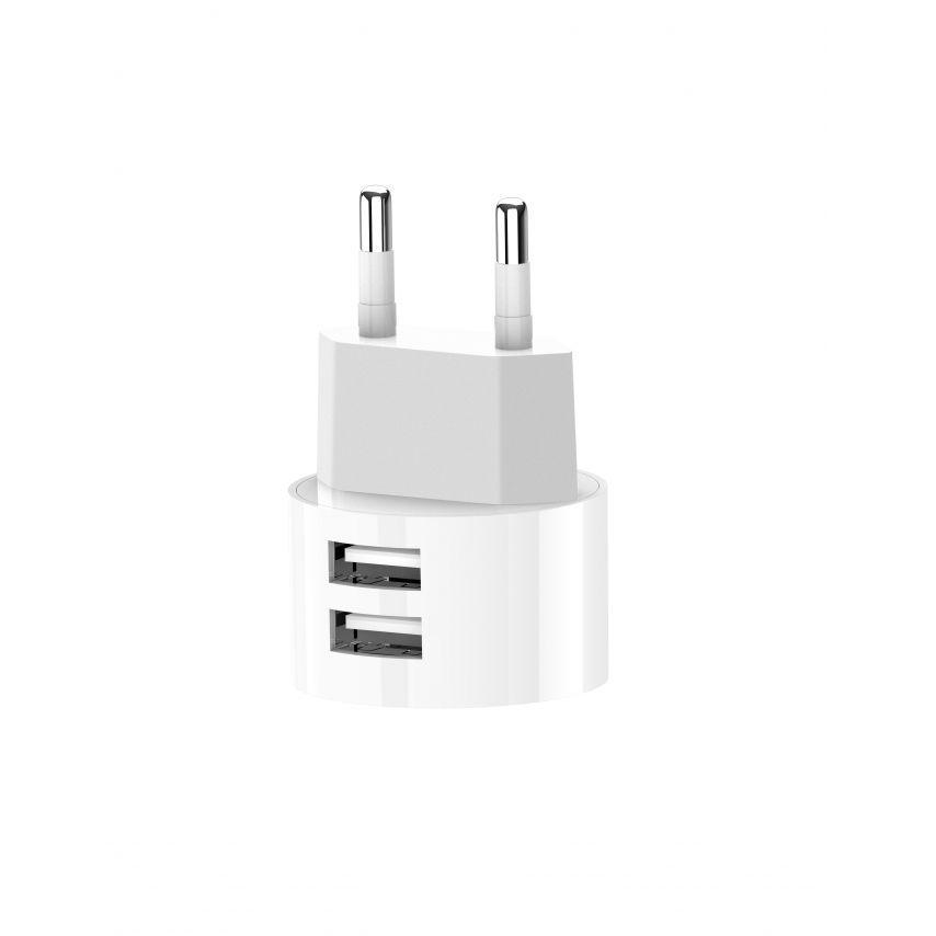 Адаптер Xo L62 2USB/2.4A и Data Cable USB для Type-C White - фото 4