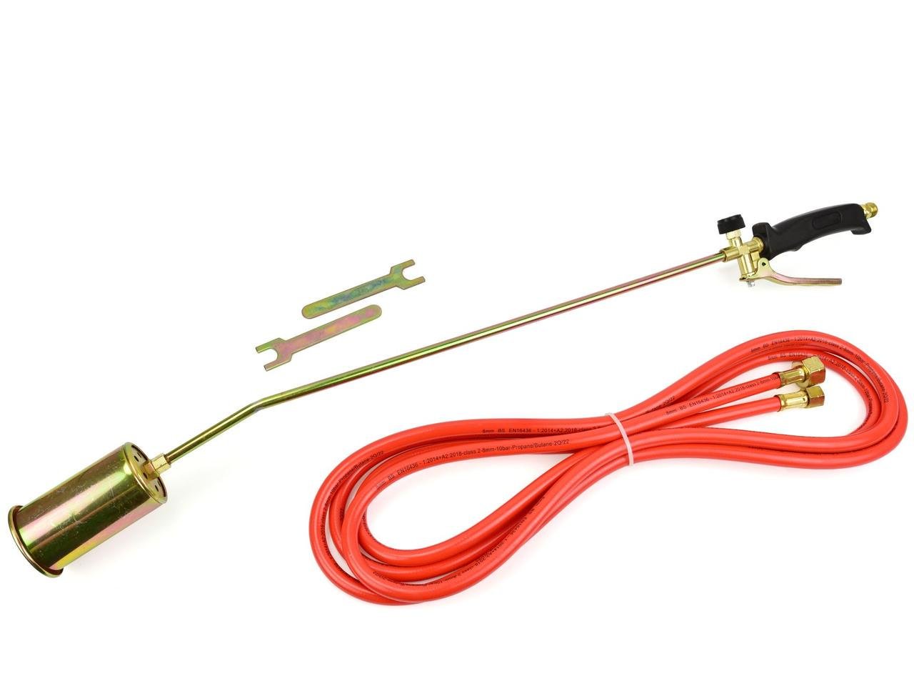 Газовая горелка кровельных работ GeKo 85 см на 1 сопло 60 мм и шлангом 5,0 м (G20008)