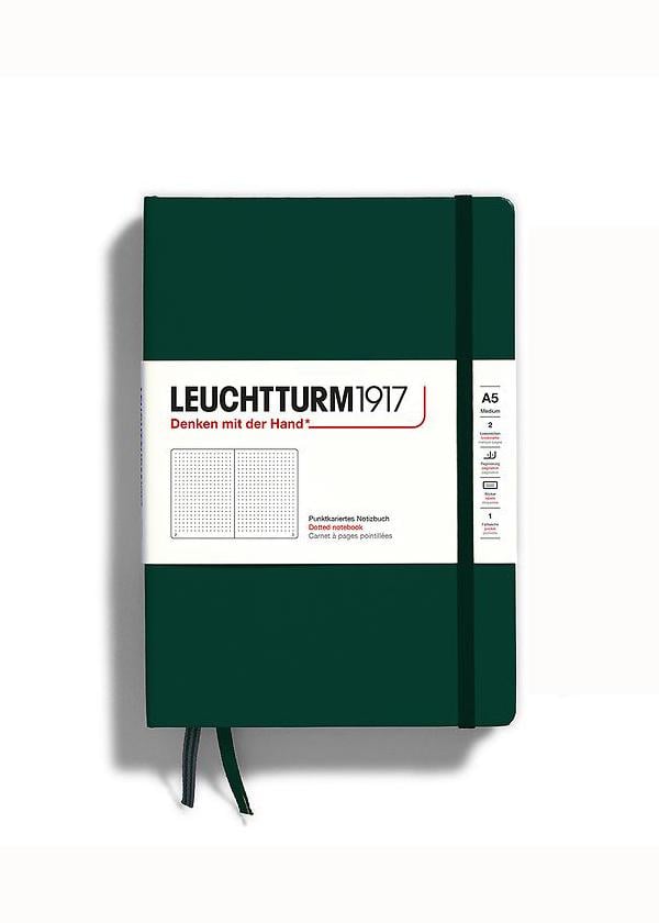 Блокнот Leuchtturm1917 середній крапка Forest Green (367255) - фото 1