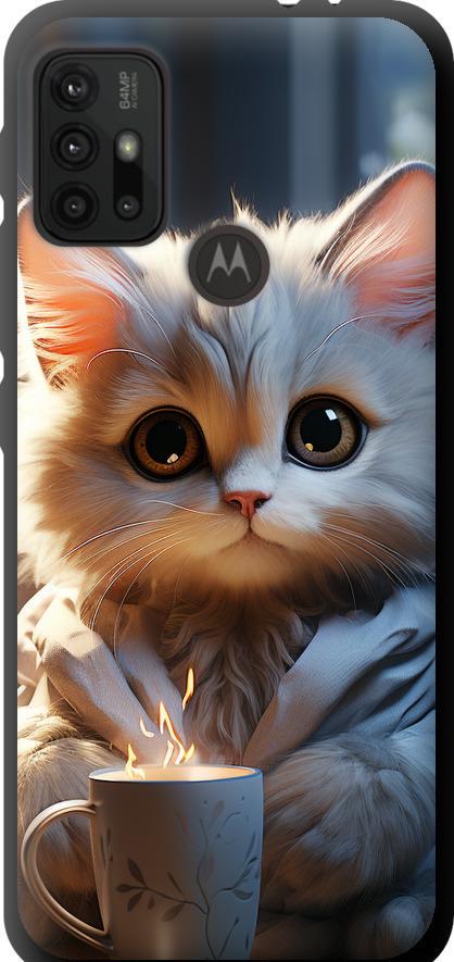 Чехол на Motorola Moto G30 White cat (5646b-2320-42517)