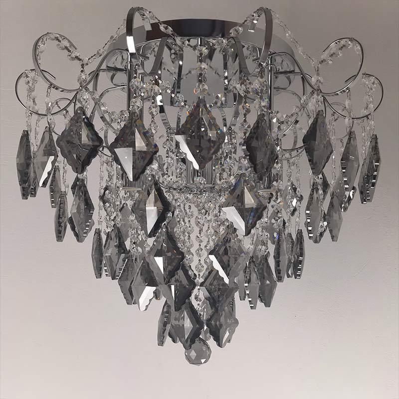 Люстра хрустальная потолочная Light House NM-17069/6 CR+ Дымчат хром (16189)