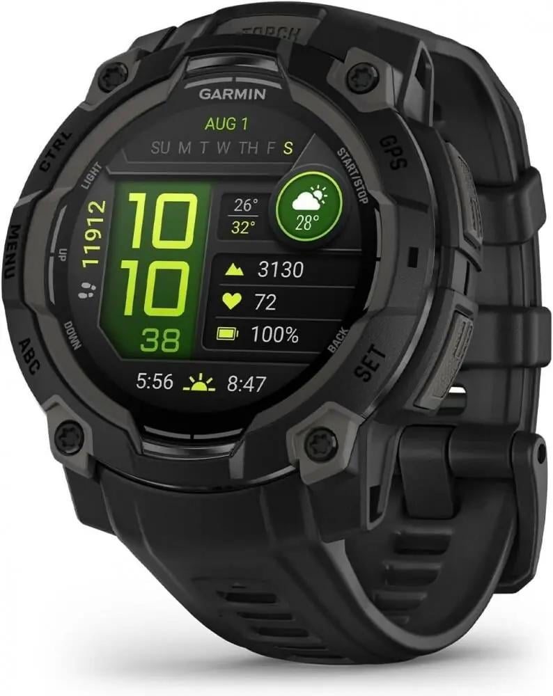Смарт-годинник Garmin Instinct 3 45 мм Amoled Black with Black Band (010-02936-00/40)