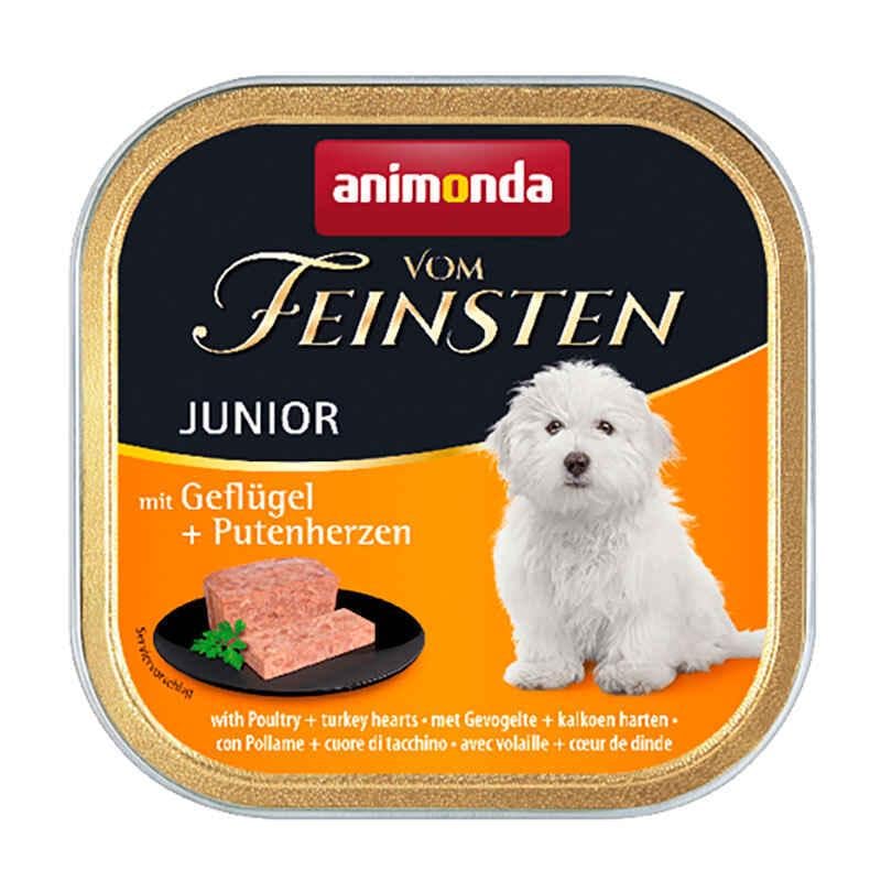 Корм вологий для цуценят Animonda Vom Feinsten Junior Poultry Turkey hearts з птахом та індичкою 150 г (AM-82621)