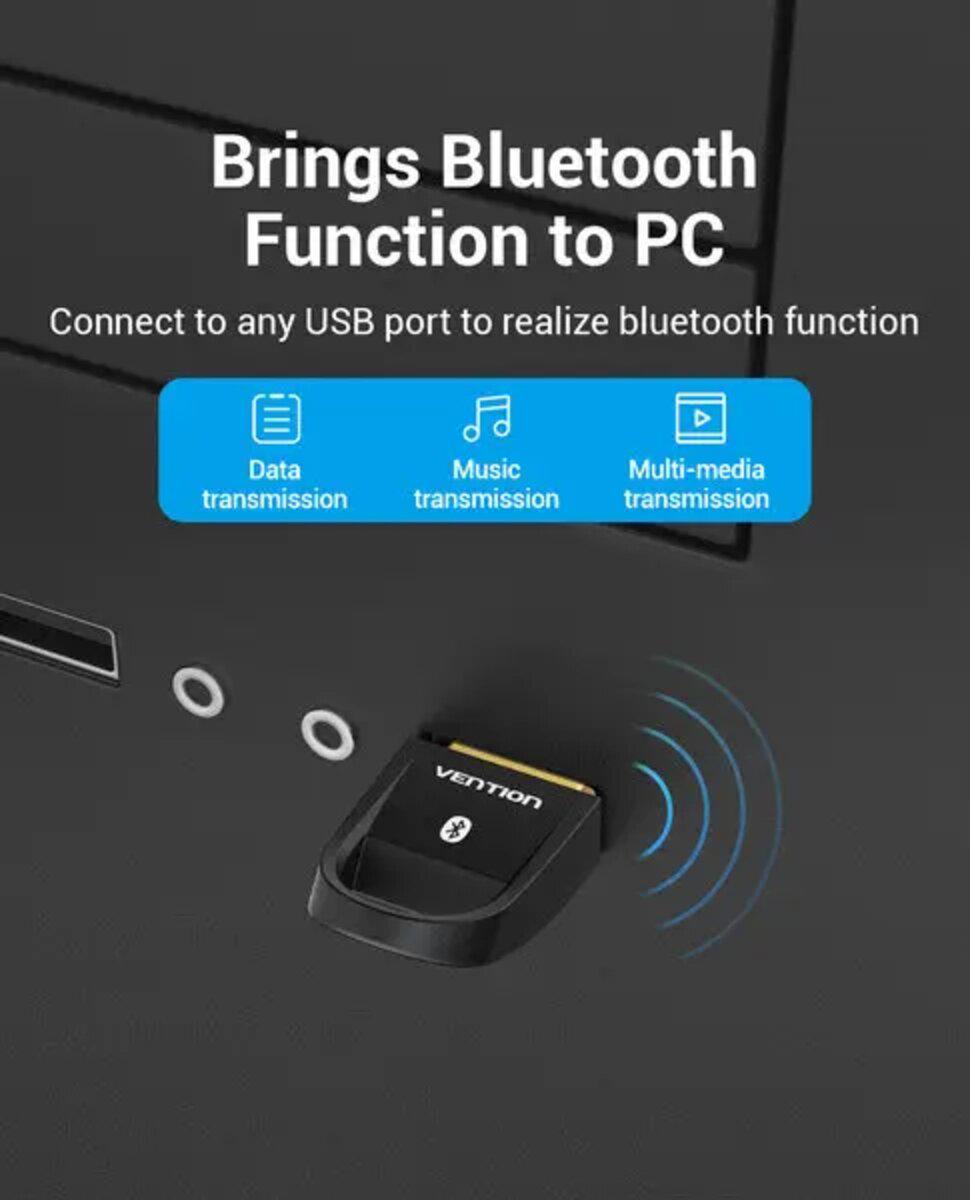 Адаптер Vention Bluetooth CDSB0 USB Black (12273027) - фото 2